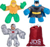 Heroes of Goo JIT Zu DC Hero Pack Bundle Including Aquaman, Classic Batman and Cyborg with JDS Toy Carrying Bag